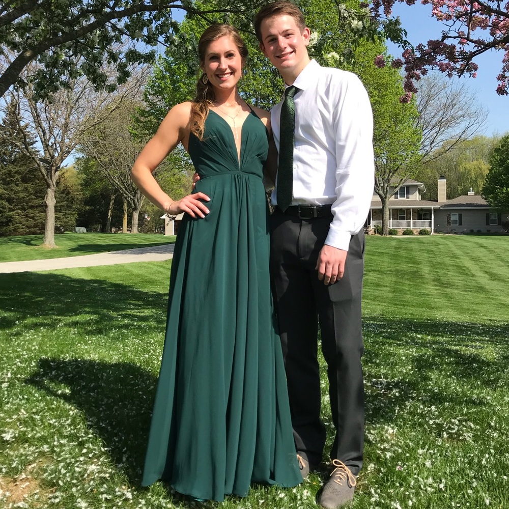 Faviana Hunter Green Formal Dress